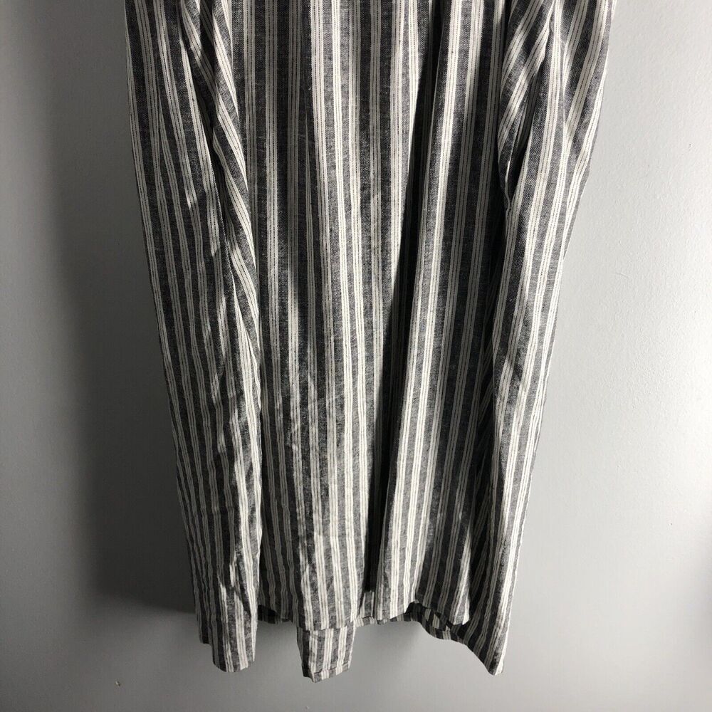 Who What Wear Womens Sz Medium Linen Blend Striped Midi Dress Dockside Seaside - Picture 13 of 16